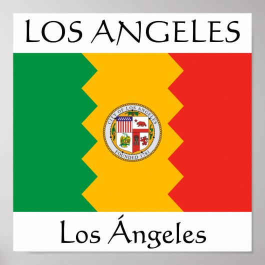 Poster Drapeau de Los Angeles (Devant)