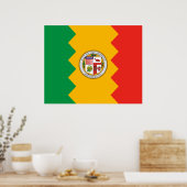 Poster Drapeau de Los Angeles (Californie, USA) (Cuisine)