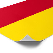 Poster Drapeau de l'Ossétie du Nord (Coin)