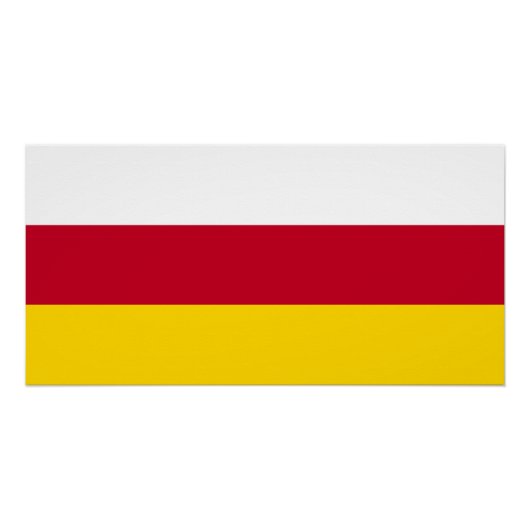 Poster Drapeau de l'Ossétie du Nord (Devant)