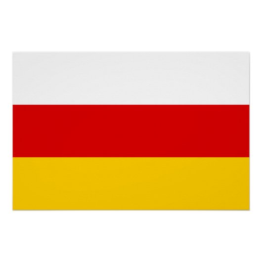 Poster Drapeau de l'Ossétie du Sud (Devant)