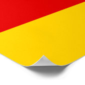 Poster Drapeau de l'Ossétie du Sud (Coin)
