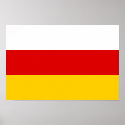Poster Drapeau de l'Ossétie du Sud (Devant)