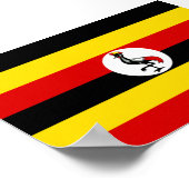 Poster Drapeau de l'Ouganda (Coin)