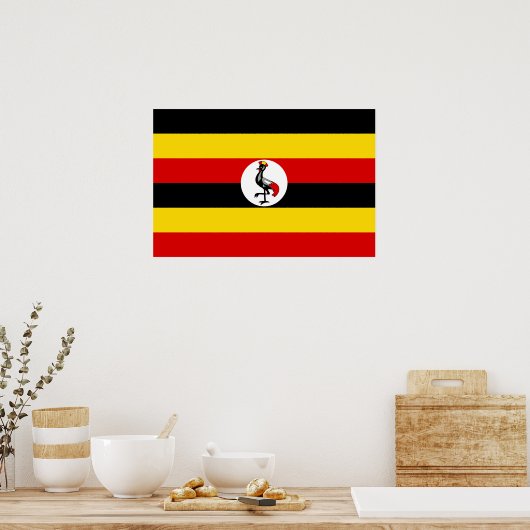 Poster Drapeau de l'Ouganda (Cuisine)