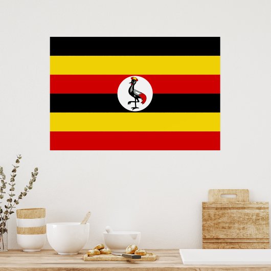 Poster Drapeau de l'Ouganda (Cuisine)