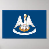 Poster Drapeau de Louisiane (Devant)