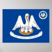 Poster Drapeau de Louisiane (Devant)