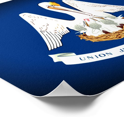 Poster Drapeau de Louisiane (Coin)