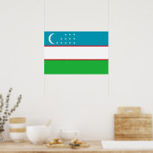Poster Drapeau de l'Ouzbékistan (Cuisine)
