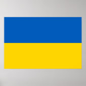 Poster Drapeau de l'Ukraine (Devant)