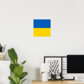 Poster Drapeau de l'Ukraine (Bureau à domicile)