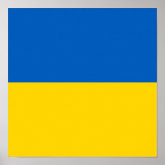 Poster Drapeau de l'Ukraine (Devant)