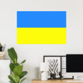 Poster Drapeau de l'Ukraine (Bureau à domicile)