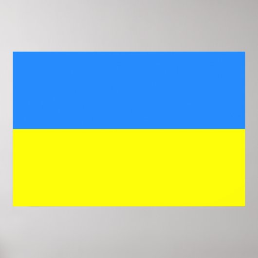 Poster Drapeau de l'Ukraine (Devant)