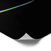 Poster Drapeau de l'Ukraine2 (Coin)