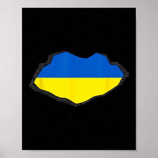 Poster Drapeau de l'Ukraine 1 (Devant)