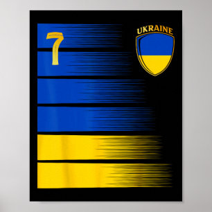Poster Drapeau de l'Ukraine Amoureux de la fierté ukraini