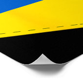 Poster Drapeau de l'Ukraine avec poche de drapeau ukraini (Coin)