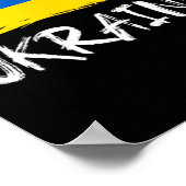 Poster Drapeau de l'Ukraine Clic Fierté ukrainienne Souve (Coin)