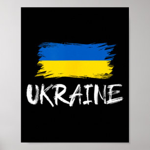 Poster Drapeau de l'Ukraine Clic Fierté ukrainienne Souve