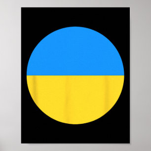 Poster Drapeau de l'Ukraine Hommes Femmes Enfant Patriote