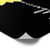 Poster Drapeau de l'Ukraine Tournesol Cœurs  (Coin)