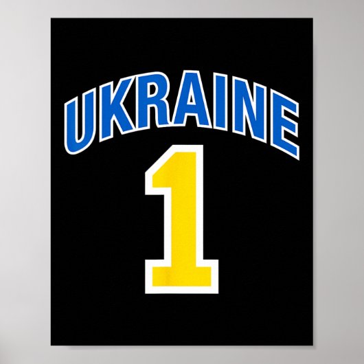 Poster Drapeau de l'Ukraine Un (Devant)