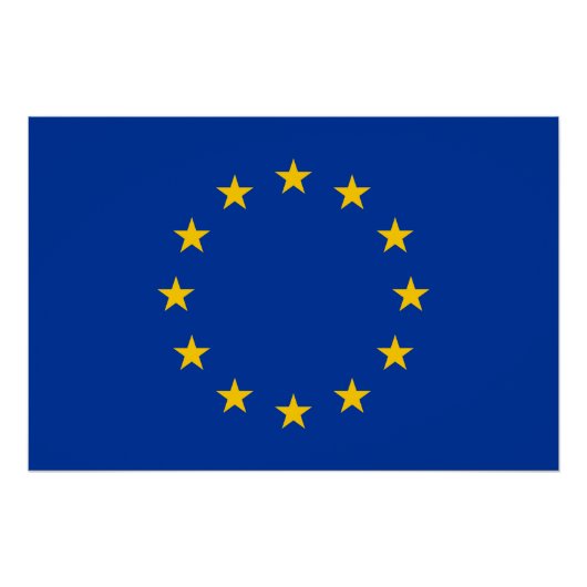 Poster Drapeau de l'Union européenne (Devant)