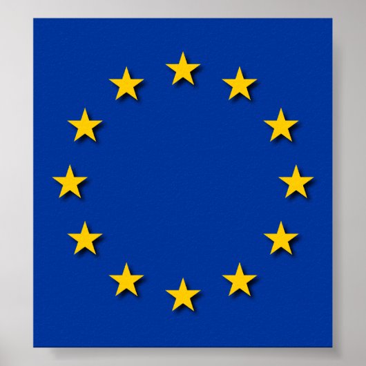 Poster Drapeau de l'Union européenne / Drapeau de l'UE (Devant)