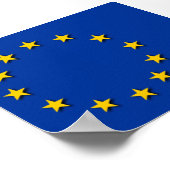 Poster Drapeau de l'Union européenne / Drapeau de l'UE (Coin)