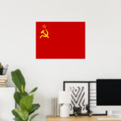 Poster Drapeau de l'Union soviétique, URSS, CCCP, communi (Bureau à domicile)