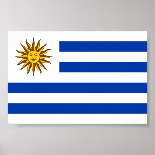 Poster Drapeau de l'Uruguay (Devant)