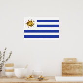Poster drapeau de l'Uruguay (Cuisine)
