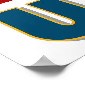 Poster Drapeau de l'Utah (drapeau de la ruche) (Coin)