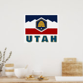 Poster Drapeau de l'Utah (drapeau de la ruche) (Cuisine)