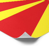 Poster Drapeau de Macédoine du Nord (Coin)