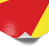 Poster Drapeau de Macédoine du Nord (Coin)