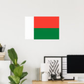 Poster Drapeau de Madagascar (Bureau à domicile)