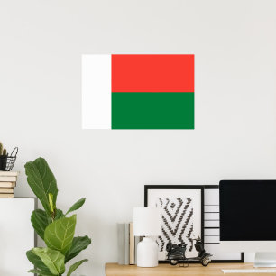 Poster Drapeau de Madagascar