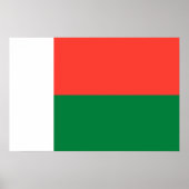 Poster Drapeau de Madagascar (Devant)