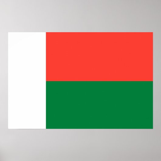 Poster Drapeau de Madagascar (Devant)