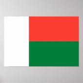 Poster Drapeau de Madagascar (Devant)