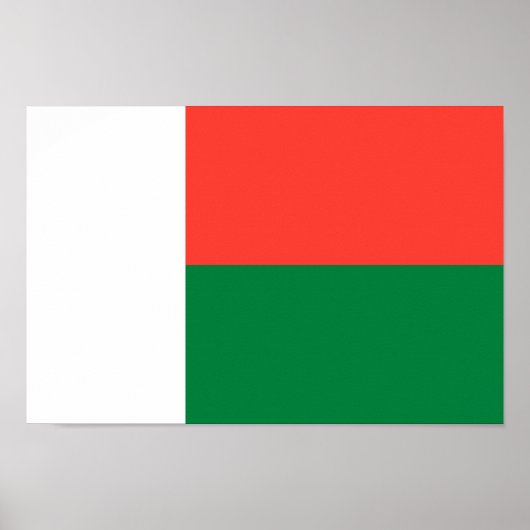 Poster Drapeau de Madagascar (Devant)
