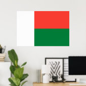 Poster Drapeau de Madagascar (Bureau à domicile)