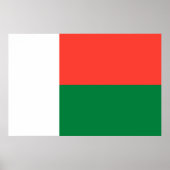Poster Drapeau de Madagascar (Devant)