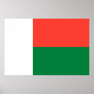 Poster Drapeau de Madagascar