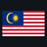 Poster Drapeau de Malaisie<br><div class="desc">Ce design est l'une des nombreuses créations internationales uniques de République des Pays et est une excellente façon de montrer votre fierté nationale. Le design est personnalisable et est disponible sur chemises, tabliers, débardeurs, mugs, steins, mouspads, porte - clés, autocollants de pare-chocs, casquettes et de nombreux autres produits cool.</div>
