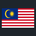 Poster Drapeau de Malaisie<br><div class="desc">Ce design est l'une des nombreuses créations internationales uniques de République des Pays et est une excellente façon de montrer votre fierté nationale. Le design est personnalisable et est disponible sur chemises,  tabliers,  débardeurs,  mugs,  steins,  mouspads,  porte - clés,  autocollants de pare-chocs,  casquettes et de nombreux autres produits cool.</div>