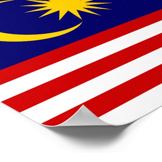 Poster Drapeau de Malaisie (Coin)